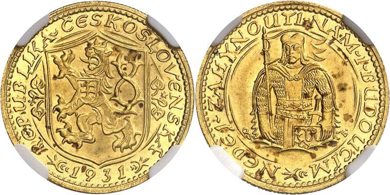 TCHÉCOSLOVAQUIE
Première république tchécoslovaque (1918-1938). Ducat 1931, Kre...