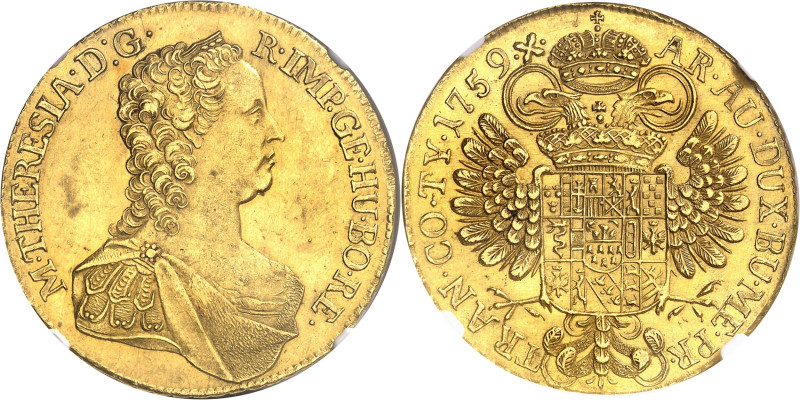 TRANSYLVANIE
Marie-Thérèse (1740-1780). 5 ducats 1759, Gyula Fehervar, Karlsbou...