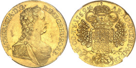 TRANSYLVANIE
Marie-Thérèse (1740-1780). 5 ducats 1759, Gyula Fehervar, Karlsbourg.
NGC MS 62 (5790008-017).
Av. M. THERESIA. D: G. - R. IMP. GE. HU...