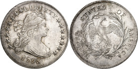 USA
République fédérale des États-Unis d’Amérique (1776-à nos jours). Dollar au buste drapé, buste à droite (off-center bust) 1795, Philadelphie.
NG...