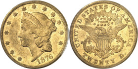 USA
République fédérale des États-Unis d’Amérique (1776-à nos jours). 20 dollars Liberty 1876, CC, Carson City.
PCGS AU55 (37675276).
Av. Dans une ...