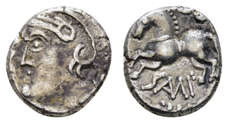Kelten Gallische Stämme
Sequani AR-Quinar Mitte 1. Jh. v. Chr. Av.: Q·DOCI, Kop...
