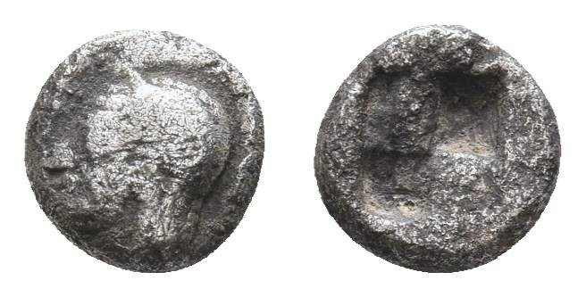 Griechen Ionia
Anonym AR ¼ Obol ca. 530-500 v.u.Z. Av.: Frauenkopf nach links, ...