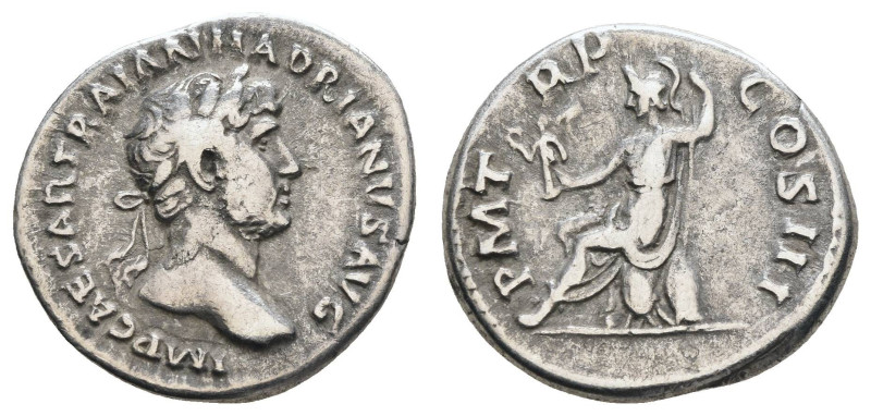 Römer Kaiserzeit
Hadrianus 117-138 AR Denar o.J. Av.: IMP CAESAR TRAIAN HADRIAN...