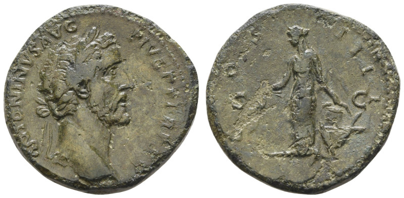 Römer Kaiserzeit
Antonius Pius, 138-161 Æ Sesterz 151-152 Rom Av.: belorbeertes...