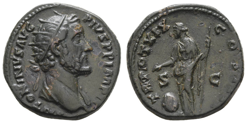 Römer Kaiserzeit
Antonius Pius, 138-161 Æ Dupondius 155-156 Rom Av.: Haupt des ...