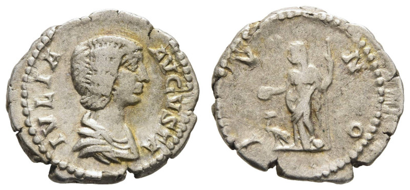 Römer Kaiserzeit
Julia Domna, 193-217 AR Denar 196-211 n. Chr. Rom Av.: IVLIA A...