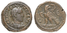 Römer Kaiserzeit
Philippus I. Arabs, 244-249 Æ Tetradrachme o.J. Av.: seine belorbeerte Büste nach rechts, Rv.: Adler nach links, L - E im Feld Sear ...