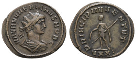 Römer Kaiserzeit
Numerianus, Caesar 282-283 AE Antoninian o.J. Av.: M AVR NVMERIANVS NOB C, seine drapierte Büste mit Strahlenkrone nach rechts, Rv.:...