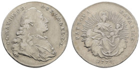 bis 1799 Bayern
Maximilian III. Joseph, 1745-1777 1774 1/2 Madonnentaler, Hahn 305 13.88 g. ss-