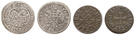 bis 1799 Bremen
Stadt ½ Grote 1731 dazu Regensburg, 2 Kreuzer 1694, 1.01 g, ss-vz, gesamt 2 Münzen 0.62 g. vz-