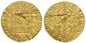 bis 1799 Frankreich
Philipp VI. Valois, 1328-1350 Ecu d'or a la chaise ohne Jahr Av.: + PHILIPPVS ** DEI ** GRATIA ** FRANCORVM ** REX, König thront ...