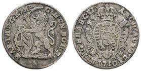 bis 1799 Habsburg
Maria Theresia, 1740-1780 Escalin 1750 Brügge etwas Belag van Houdt 820 van Keymeulen 200 4.15 g. ss+