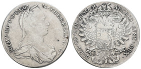 bis 1799 Habsburg
Maria Theresia, 1740-1780 Taler 1780 (1797-1803) Karlsburg Kratzer Hafner 1b 27.70 g. ss-
