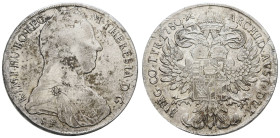 bis 1799 Habsburg
Maria Theresia, 1740-1780 Taler 1780 (1817-1833) Venedig Beläge und massiver Kratzer auf R.v Hafner 37a 27.53 g. ss