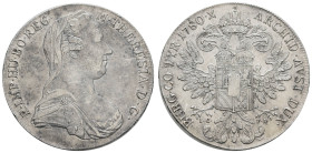 bis 1799 Habsburg
Maria Theresia, 1740-1780 Taler 1780 (1795-1803) Wien Kratzer Hafner 19a 27.83 g. ss