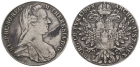bis 1799 Habsburg
Maria Theresia, 1740-1780 Taler 1780 (1795-1803) Wien Kratzer und Beläge Hafner 19a 27.67 g. ss