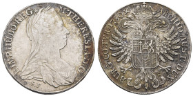 bis 1799 Habsburg
Maria Theresia, 1740-1780 Taler 1780 (1789-1792) Günzburg Hafner 28b 27.58 g. ss