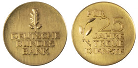 Gold-, Platin- und Palladiummedaillen Allgemein
 Goldmedaille der Deutschen Bundesbank, "Für 25 Jahre treue Dienste", im Etui, dazu noch zwei Silberm...