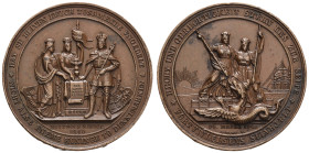 Sonstige Medaillen Deutschland
Schleswig-Holstein 1848 Bronzemedaille von H. Lorenz auf den Beginn des Aufstandes von Schleswig-Holstein gegen Dänema...