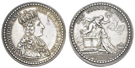 Sonstige Medaillen Europa
Frankreich Silbermedaille, von J. Leonhard, Ludwig XVI (1774-1793), Av.: LVDOVICVS XVI REX CHRISTIANISS, gekrönte Büste n. ...