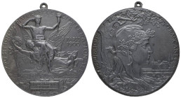 Sonstige Medaillen Europa
Frankreich 1900 tragbare Zinngussmedaille von Jules Clement Chaplain (1839- 1909), Medaille der Weltausstellung von Paris, ...