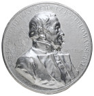 Sonstige Medaillen Personenmedaillen
Radetzky von Radetz späterer Abguss, wahrscheinlich aus Zinn (versilbert), des Av. einer Bronzemedaille von Anto...