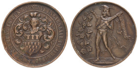 Sonstige Medaillen Städtemedaillen
Köln 1846 Bronzemedaille von F. Würden (?) zur "Erinnerung an den kölnischen Carneval im Jahr 1846", mehrere Rf. 1...