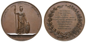 Sonstige Medaillen Städtemedaillen
Utrecht 1836 Bronzemedaille von D. van der Kellen auf die 300-Jahrfeier der Universität Utrecht, Av.: stehende Ath...