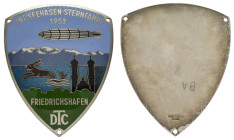 Sonstige Medaillen Zeppelin
 1952 versilberte und teilemaillierte Bronzeplakette anlässlich der internationalen Seehasen-Sternfahrt des DTC Friedrich...
