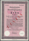 Deutschland Deutsches Reich
Besatzungsausgaben WK II - Allgemein 10 Reichsmark 1941 Ehestandsdarlehen, Bedarfsdeckungsschein über 10 RM, Straßburg, 2...