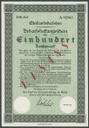 Deutschland Deutsches Reich
Besatzungsausgaben WK II - Allgemein 100 Reichsmark 1941 Ehestandsdarlehen, Bedarfsdeckungsschein über 100 RM, Straßburg,...