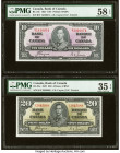 Canada & France Group Lot of 4 Examples PMG Choice About Unc 58 EPQ; About Uncirculated 53 EPQ; About Uncirculated 50; Choice Very Fine 35 EPQ. 

HID0...