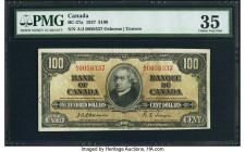 Canada Bank of Canada $100 2.1.1937 BC-27a PMG Choice Very Fine 35. 

HID09801242017

© 2022 Heritage Auctions | All Rights Reserved
