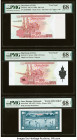 Canada DuraNote 100 Units NS (ca. 1980) Pick UNL Two Test Notes PMG Superb Gem Unc 68 EPQ (2); Lao Banque Nationale du Laos 10 Kip ND (1957) Pick 3as2...