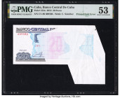 Printed Fold Error Cuba Banco Central de Cuba 20 Pesos 2019 Pick 122n PMG About Uncirculated 53. A small tear is noted on this example. 

HID098012420...