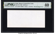 Missing Print Error Cuba Banco Central de Cuba 100 Pesos 2001 Pick 124 PMG Extremely Fine 40. 

HID09801242017

© 2022 Heritage Auctions | All Rights ...