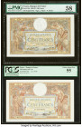 France Banque de France 100 Francs 29.6.1929; 22.9.1938 Pick 78b; 86b Two Examples PMG Choice About Unc 58; PCGS Choice About New 55. 

HID09801242017...