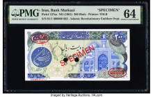 Iran Bank Markazi 200 Rials ND (1981) Pick 127as Specimen PMG Choice Uncirculated 64. Two POCs. 

HID09801242017

© 2022 Heritage Auctions | All Right...