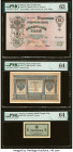 Russia Group Lot of 6 Examples PMG Choice Uncirculated 64 EPQ (2); Choice Uncirculated 64 (2); Choice Uncirculated 63 (2). A pinhole is noted on Pick ...
