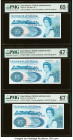 Saint Helena Government of St. Helena 5 Pounds ND (1981) Pick 7b Five Examples PMG Superb Gem Unc 67 EPQ (3); Gem Uncirculated 66 EPQ; Gem Uncirculate...