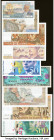 France and Saint Pierre and Miquelon Group Lot of 9 Examples Choice Crisp Uncirculated. Pinoles are present on one example. A minor stain is present o...
