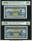 Trinidad & Tobago Government of Trinidad and Tobago 1 Dollar 1.9.1935; 2.1.1939 Pick 5a; 5b Two Examples PMG Choice Very Fine 35; Choice Extremly Fine...