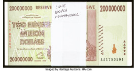Zimbabwe Reserve Bank of Zimbabwe 20 Trillion Dollars 2008 Pick 89 One Hundred Twelve Examples Crisp Uncirculated. Several examples are consecutive. 
...