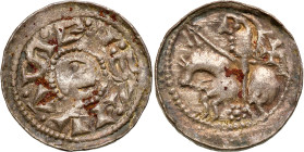 Medieval coins 
POLSKA / POLAND / POLEN / SCHLESIEN

Bolesław II Śmiały (1058-1080). Denar książęcy, Krakow / Cracow - krzyż za księciem 

Aw.: G...
