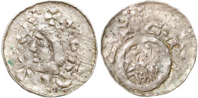 Medieval coins 
POLSKA / POLAND / POLEN / SCHLESIEN

Władysław Herman (1081-1102). Denar (1081-1102), Krakow / Cracow 

Aw.: Głowa w lewRw.: Budo...