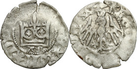 Medieval coins 
POLSKA / POLAND / POLEN / SCHLESIEN

Władysław Jagiełło (1386-1434). Half Grosz (Groschen) (1/2 groschen) (1401-1402), Krakow / Cra...