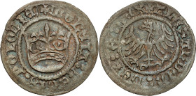 Medieval coins 
POLSKA / POLAND / POLEN / SCHLESIEN

Alexander Jagiellończyk (1501–1506). Half Grosz (Groschen) (1/2 groschen) koronny bez daty, Kr...