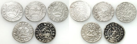 Medieval coins 
POLSKA / POLAND / POLEN / SCHLESIEN

Alexander i Ludwik Jagiellończyk, Zygmunt I Stary, Half Grosz (Groschen) (1/2 groschen), 5 pie...