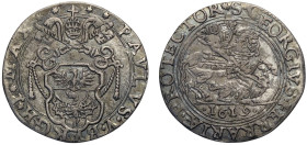 Ferrara, Paolo V (1605-1621), Giulio 1619, RR Munt-215 Ag mm 25 g 2,72 millesimo rarissimo, SPL